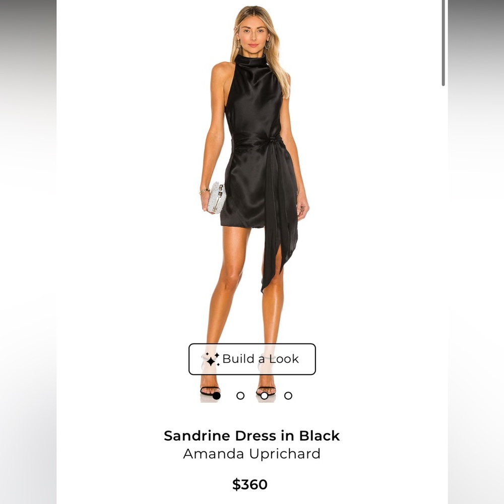 Amanda Uprichard Asymmetrical Black Dress